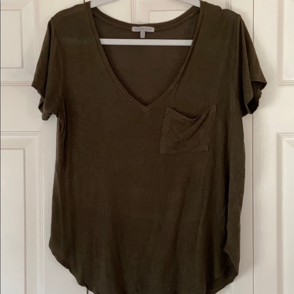 Simple Olive Green Pocket Tee